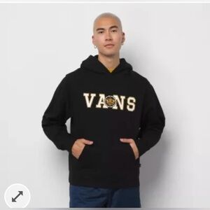 Vans Black Hoodie with Gold Accents
